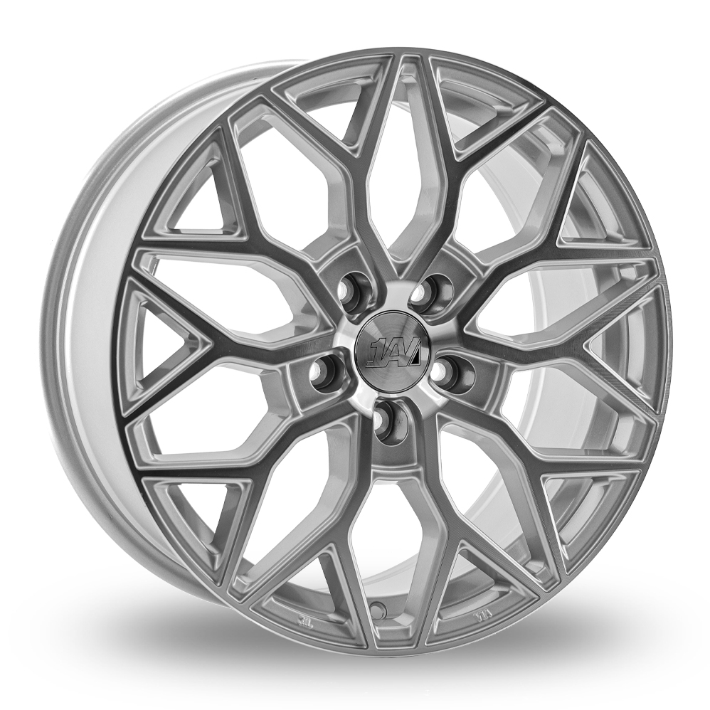 1AV ZX12T Gloss Silver Polished Alloy Wheels