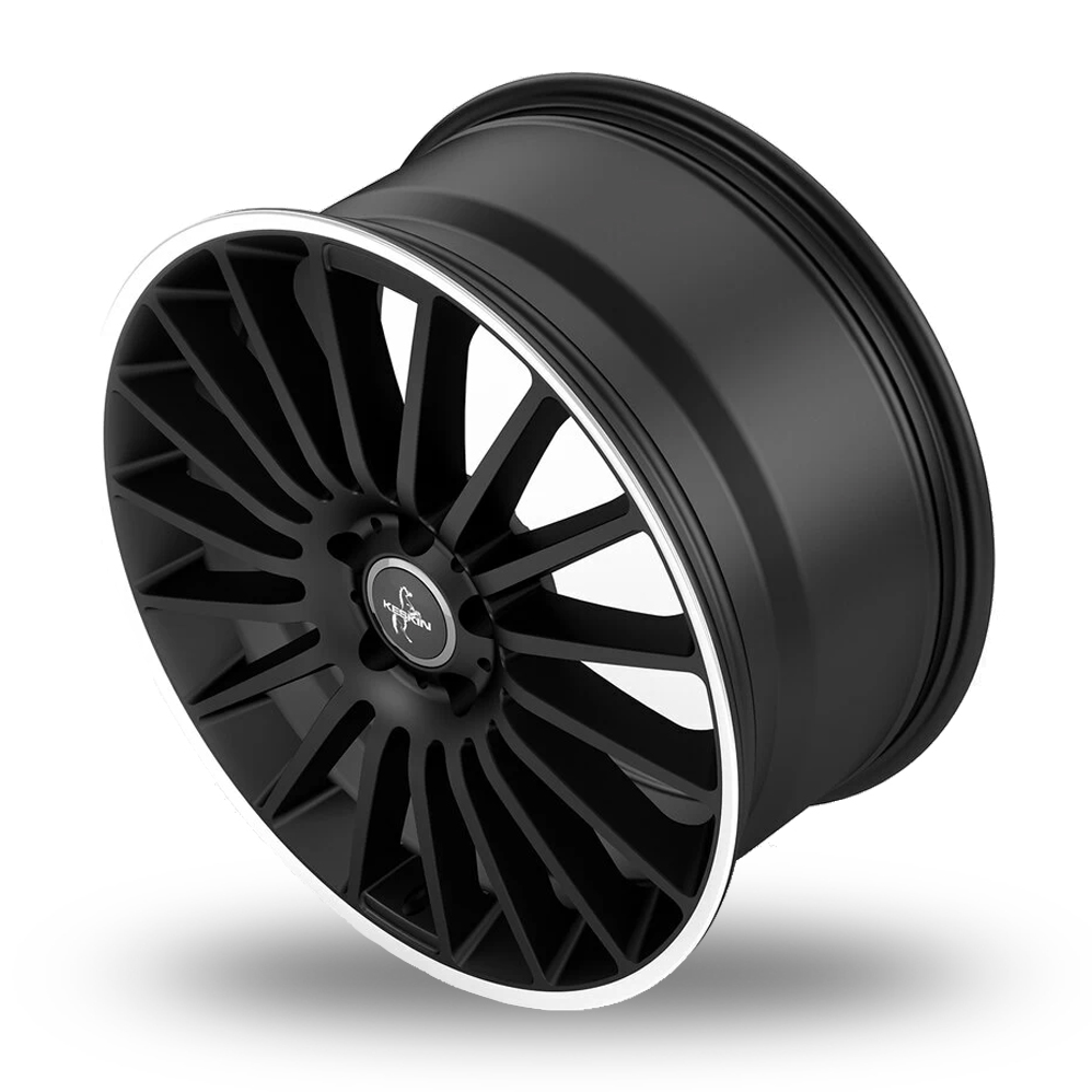 18" Keskin Tuning KT15 Matt Black Polished Lip Alloy Wheels