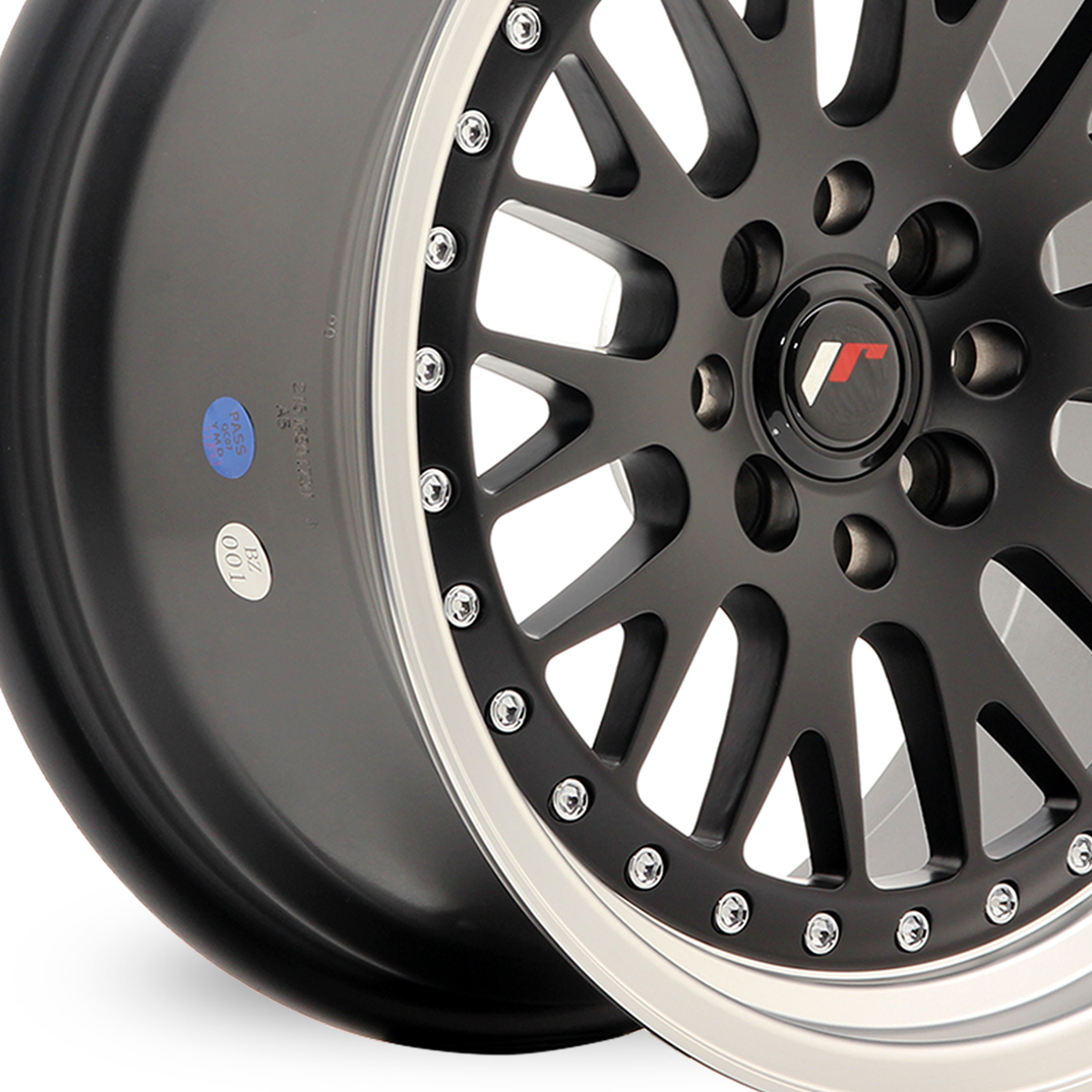 16" Japan Racing JR10 (8x16) Matt Black Machined Lip Alloy Wheels