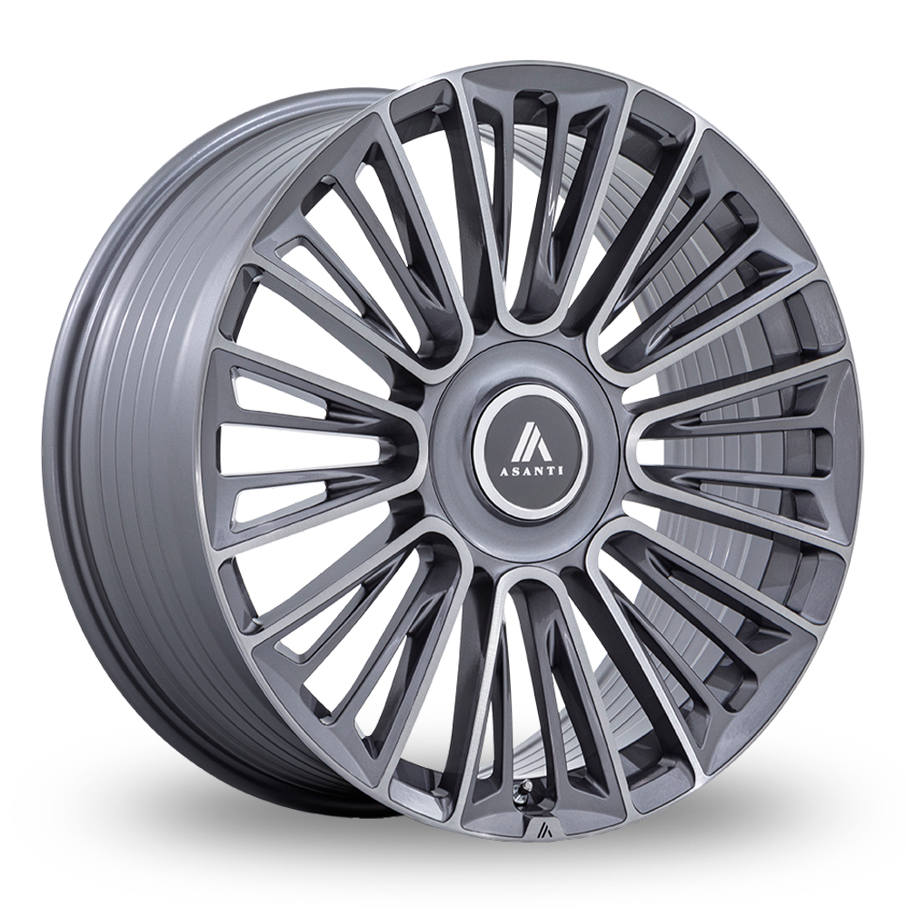 Asanti Black AB049 Premier (USA Warehouse) Anthracite Brushed Alloy Wheels
