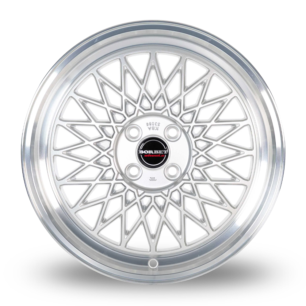 17" Borbet B Silver Polished Rim Alloy Wheels