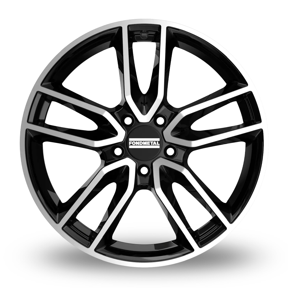 16" Fondmetal Koros Gloss Black Machined Alloy Wheels