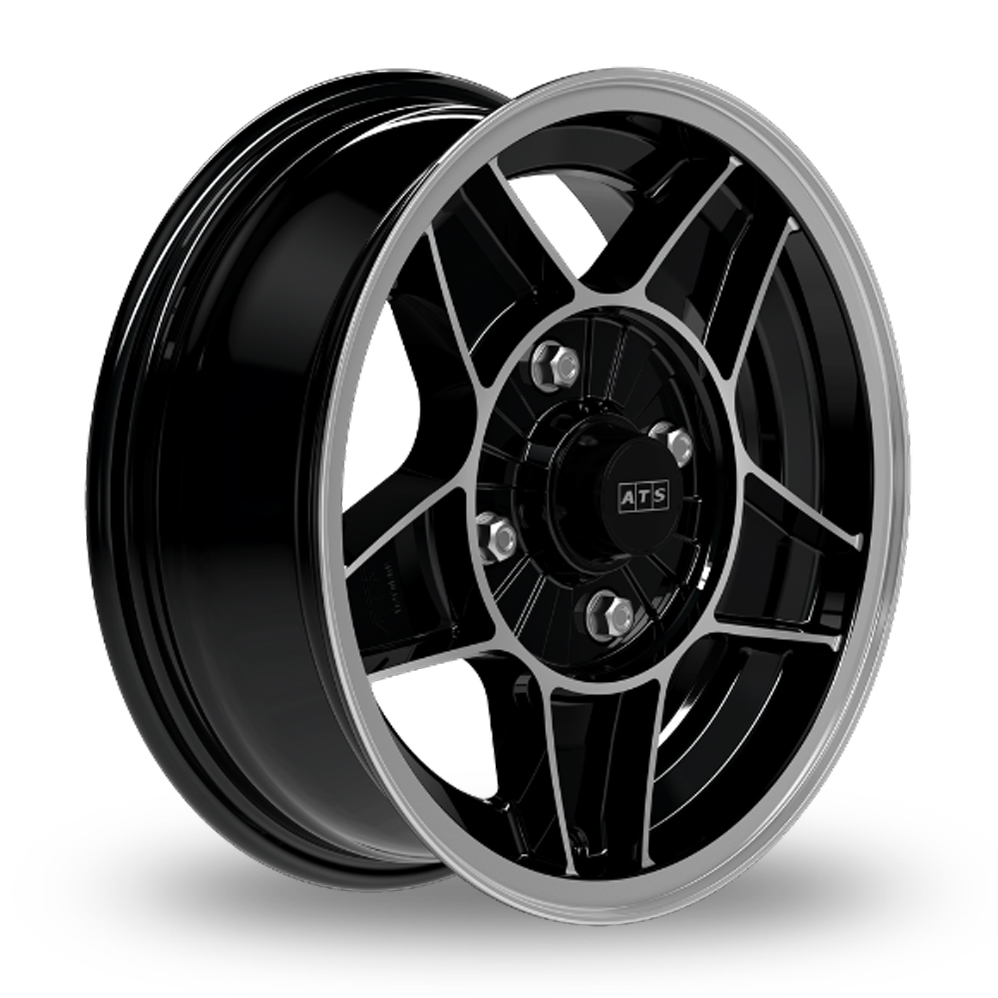 13" ATS Classic Gloss Black Polished Alloy Wheels