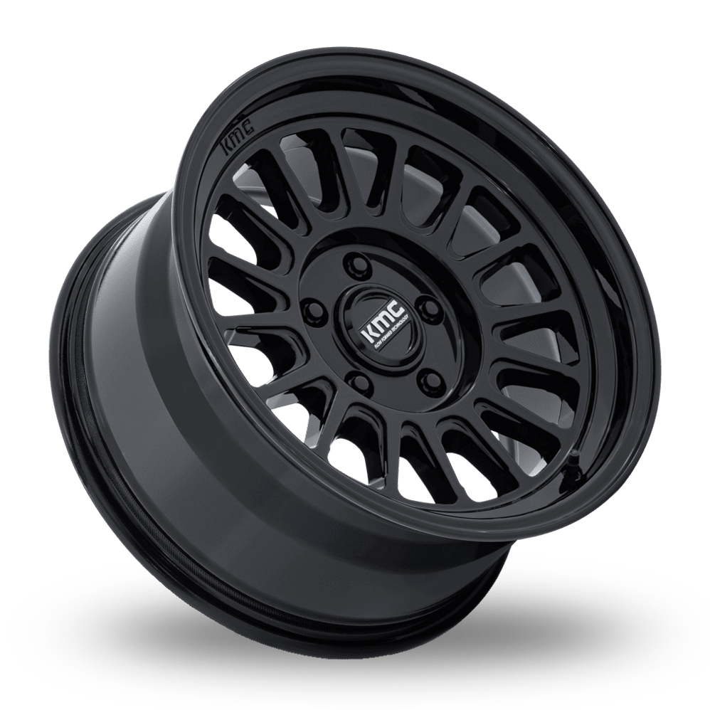 18" KMC KM733 Impact FFT Gloss Black Alloy Wheels