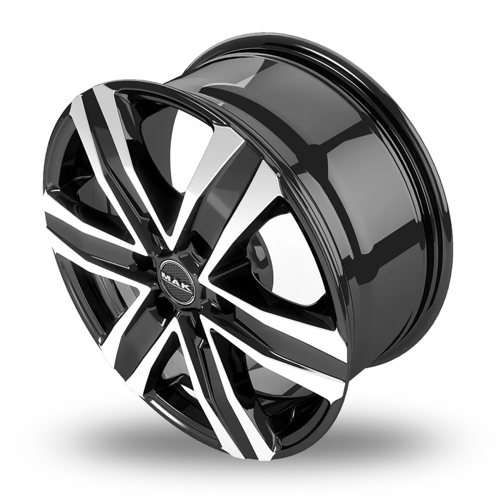 20" MAK Stone 6 Black Mirror Alloy Wheels