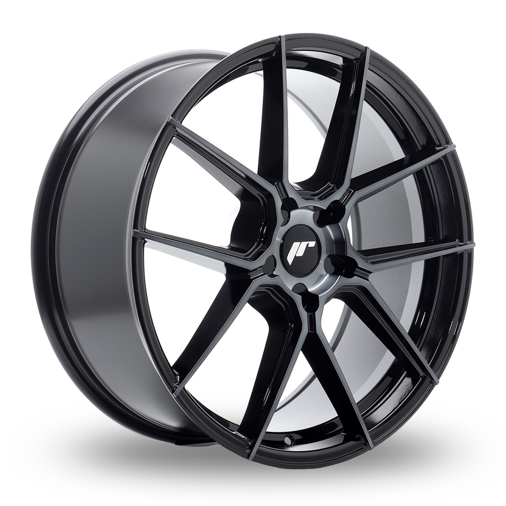 Japan Racing JR30 (8x20) (Custom Fitment) Black Machined Tinted Face Alloy Wheels