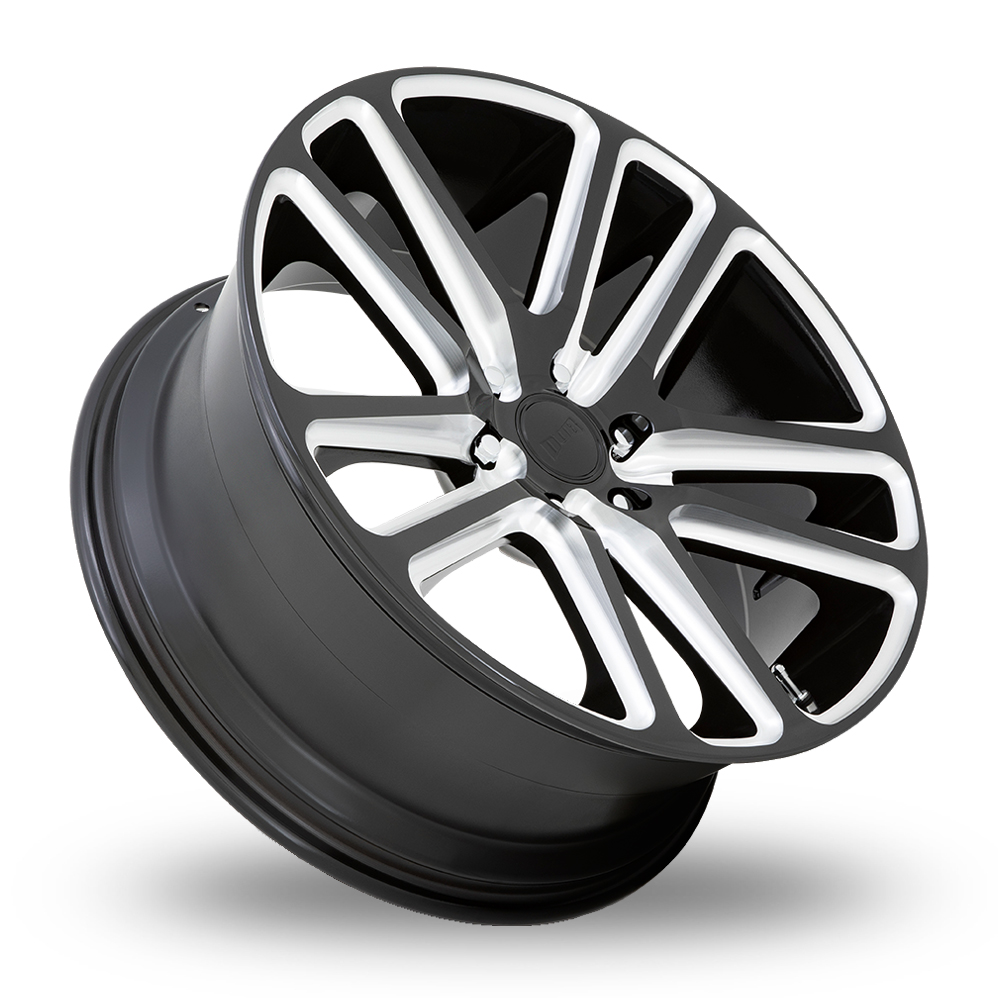 22" DUB S255 Flex Gloss Black Milled Alloy Wheels