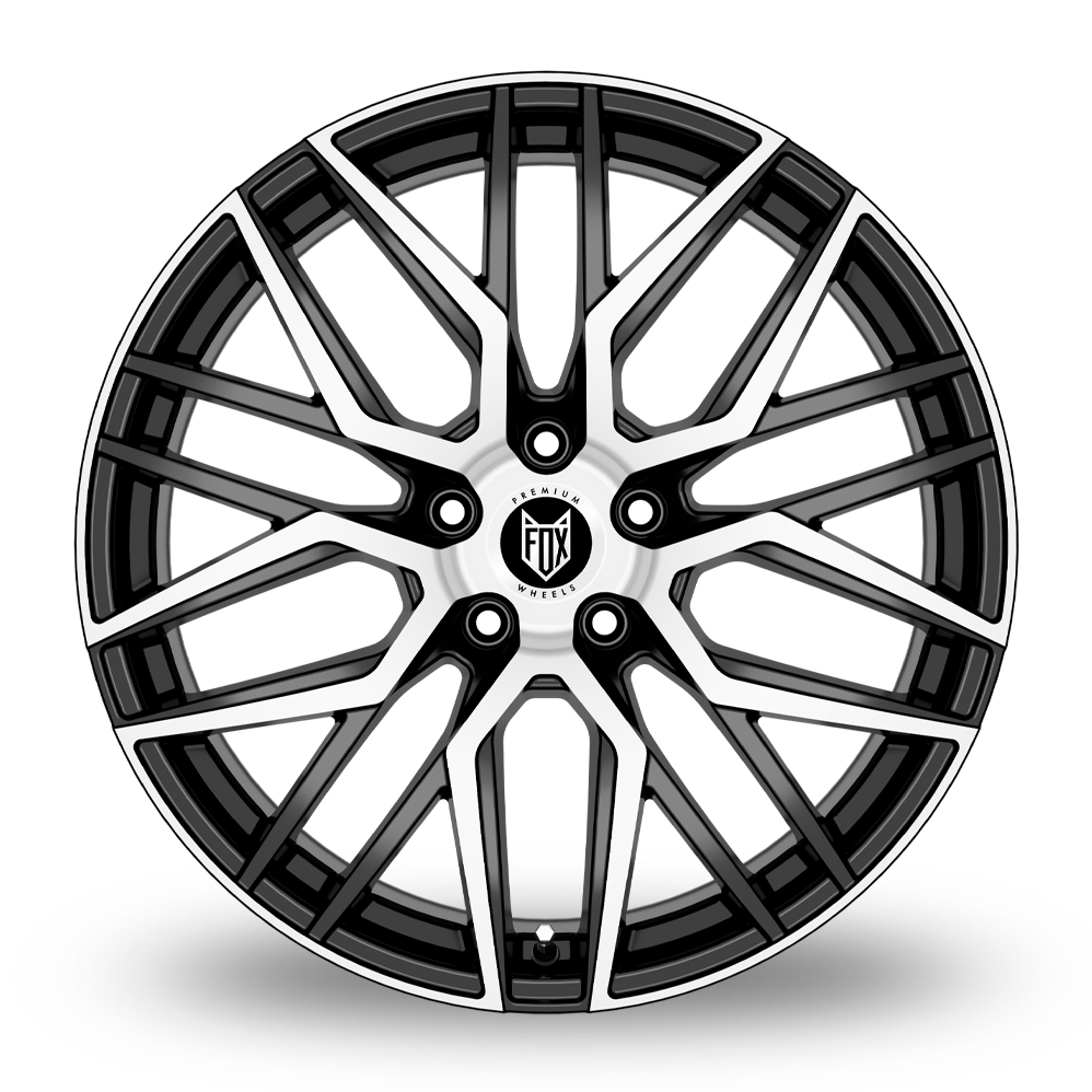 18" Fox Racing BMA Gloss Black Polished Alloy Wheels