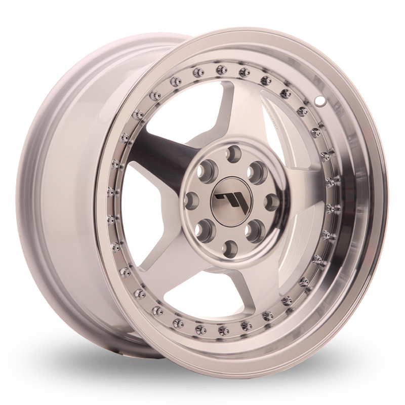 Japan Racing JR6 (7x15) (Custom Fitment) Silver Machined Face Alloy Wheels