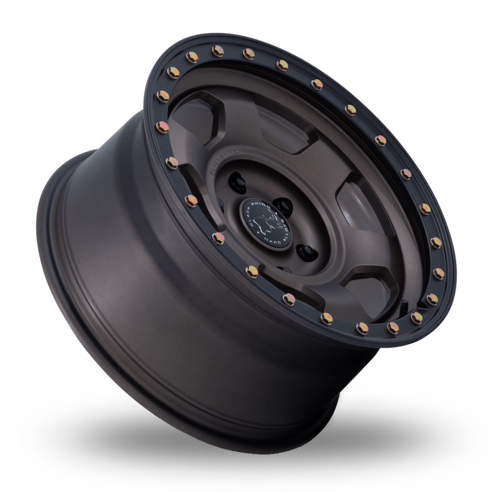 17" Black Rhino BR029 Trooper Burnt Bronze With Matte Black Lip Alloy Wheels