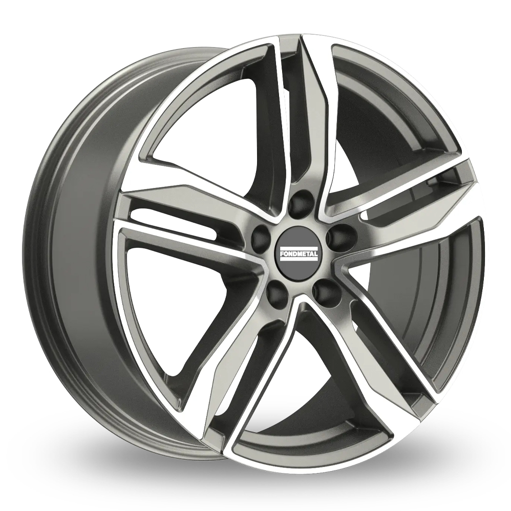 Fondmetal Hexis Gloss Titanium Machined Alloy Wheels