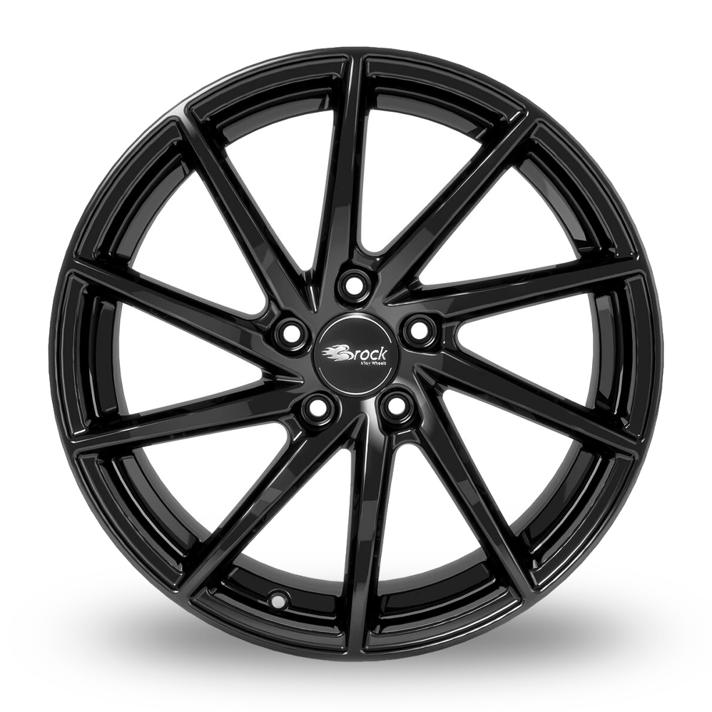 18" Brock B37 Gloss Black Alloy Wheels