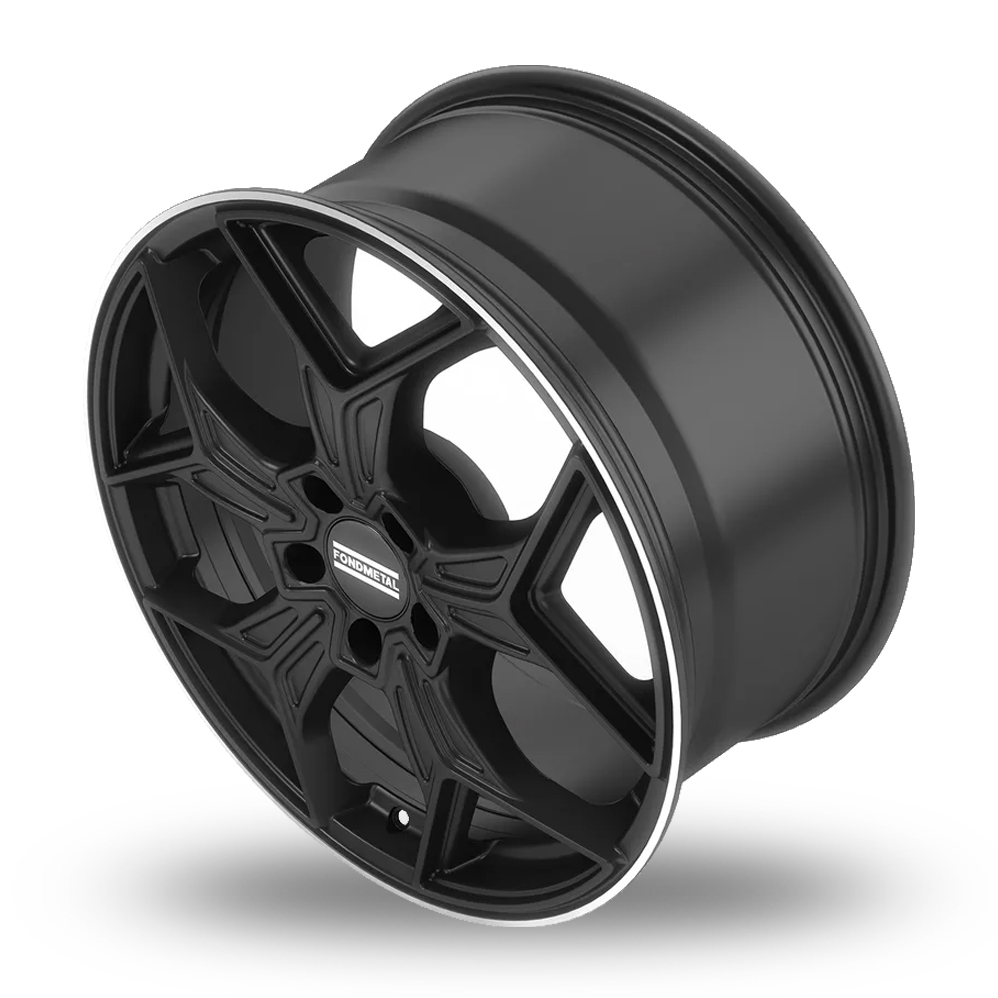 20" Fondmetal Taranis Matt Black Machined Lip Alloy Wheels
