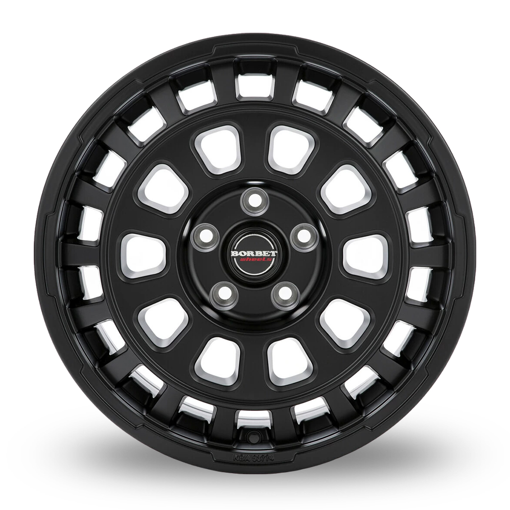 17" Borbet CW7 Matt Black Alloy Wheels