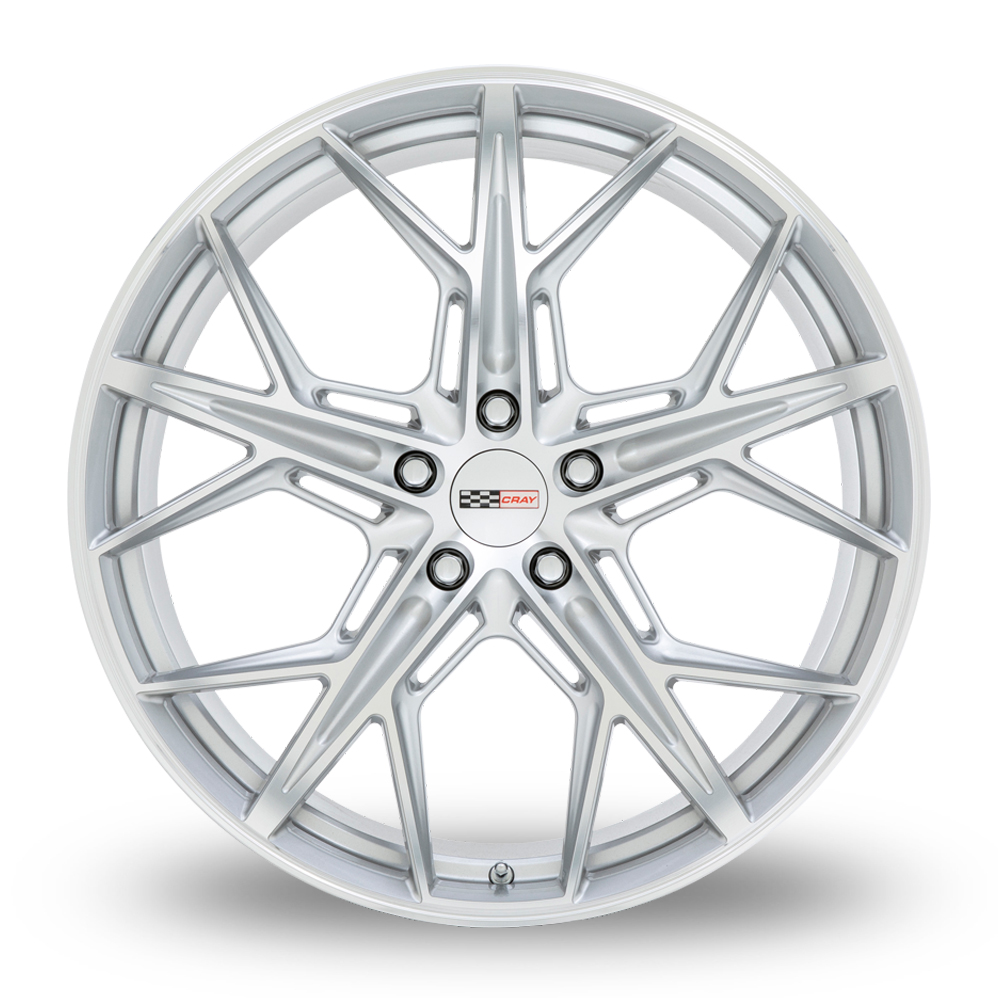 22" Cray Hammerhead Gloss Silver With Mirror Cut Face Alloy Wheels
