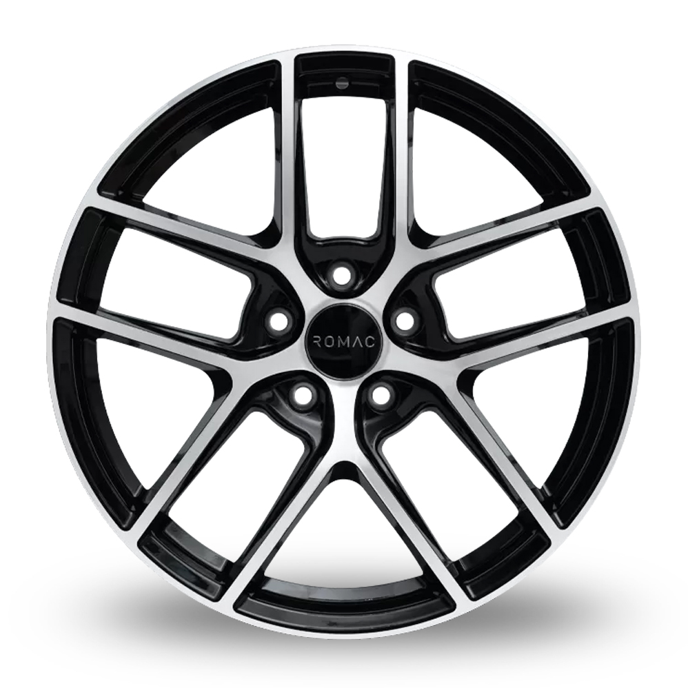 17" Romac Diablo Black Polished Alloy Wheels