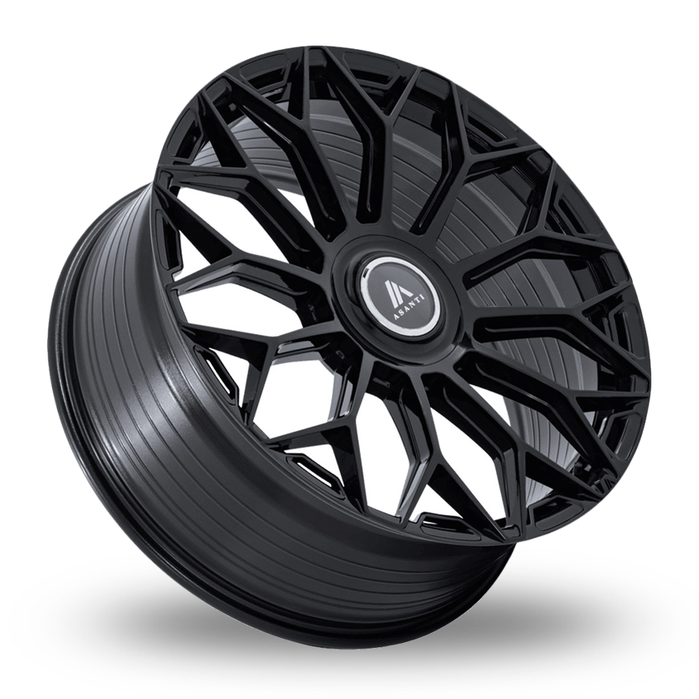 22" Asanti Black AB051 Envoy (USA Warehouse) Gloss Black Alloy Wheels