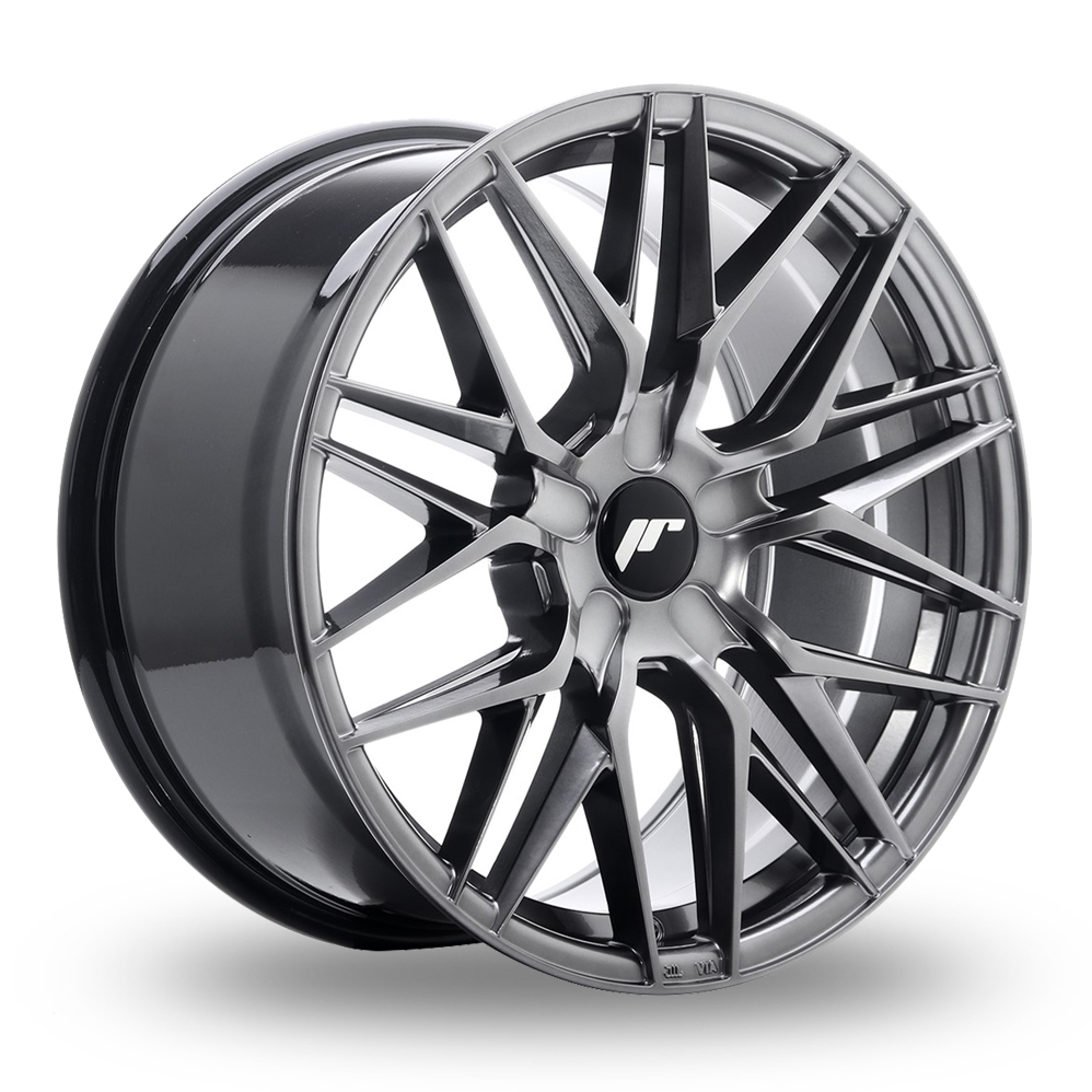 Japan Racing JR28 (8.5x18) (Custom Fitment) Hyper Black Alloy Wheels