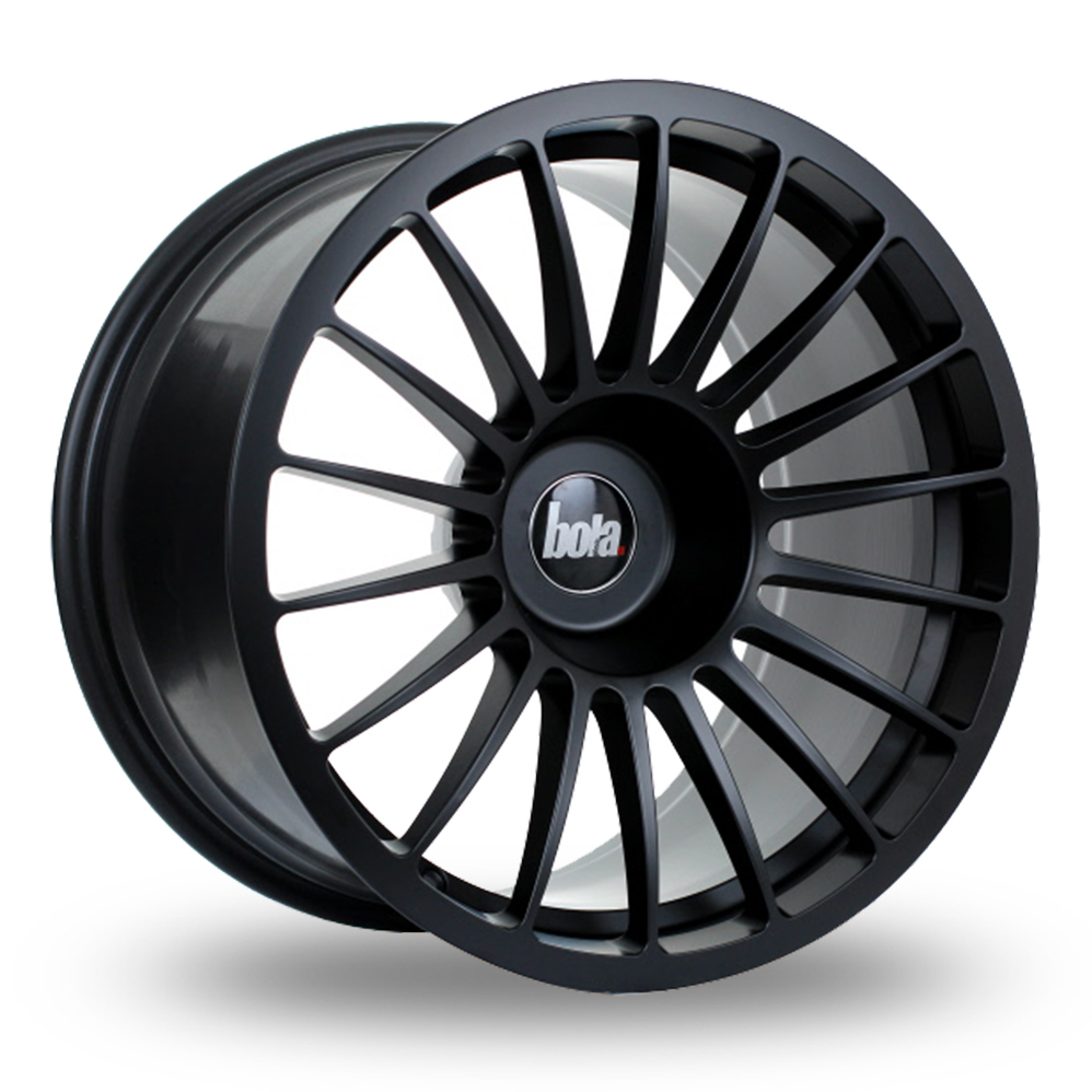 18" Bola B14 Matt Black Wider Rear Alloy Wheels