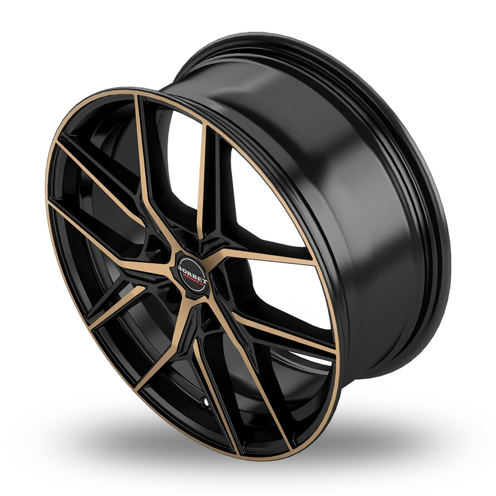 19" Borbet QX Matt Black Bronze Alloy Wheels
