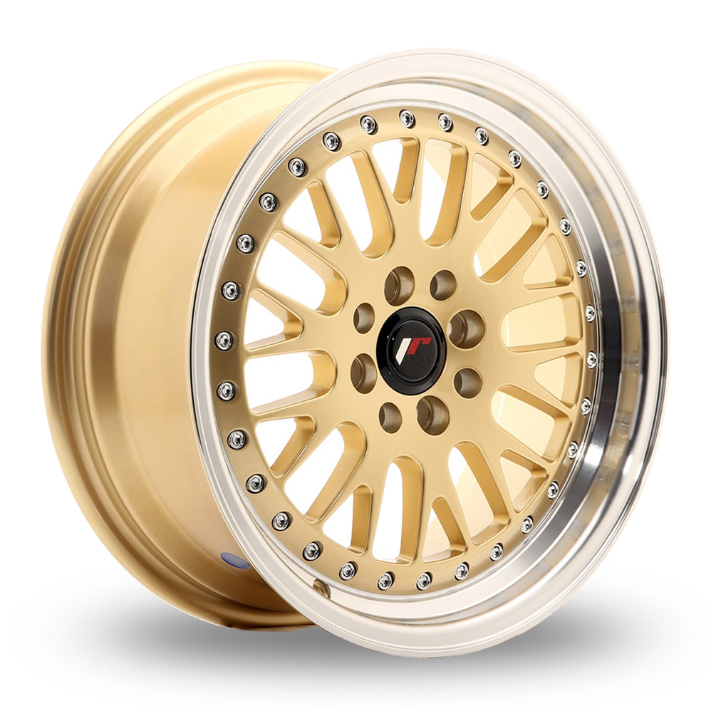 Japan Racing JR10 (7x16) Gold Machined Lip Alloy Wheels