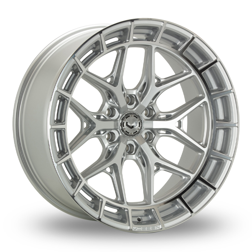 Vossen HFX-1 (10x23) (Mid Concave) Silver Polished Alloy Wheels