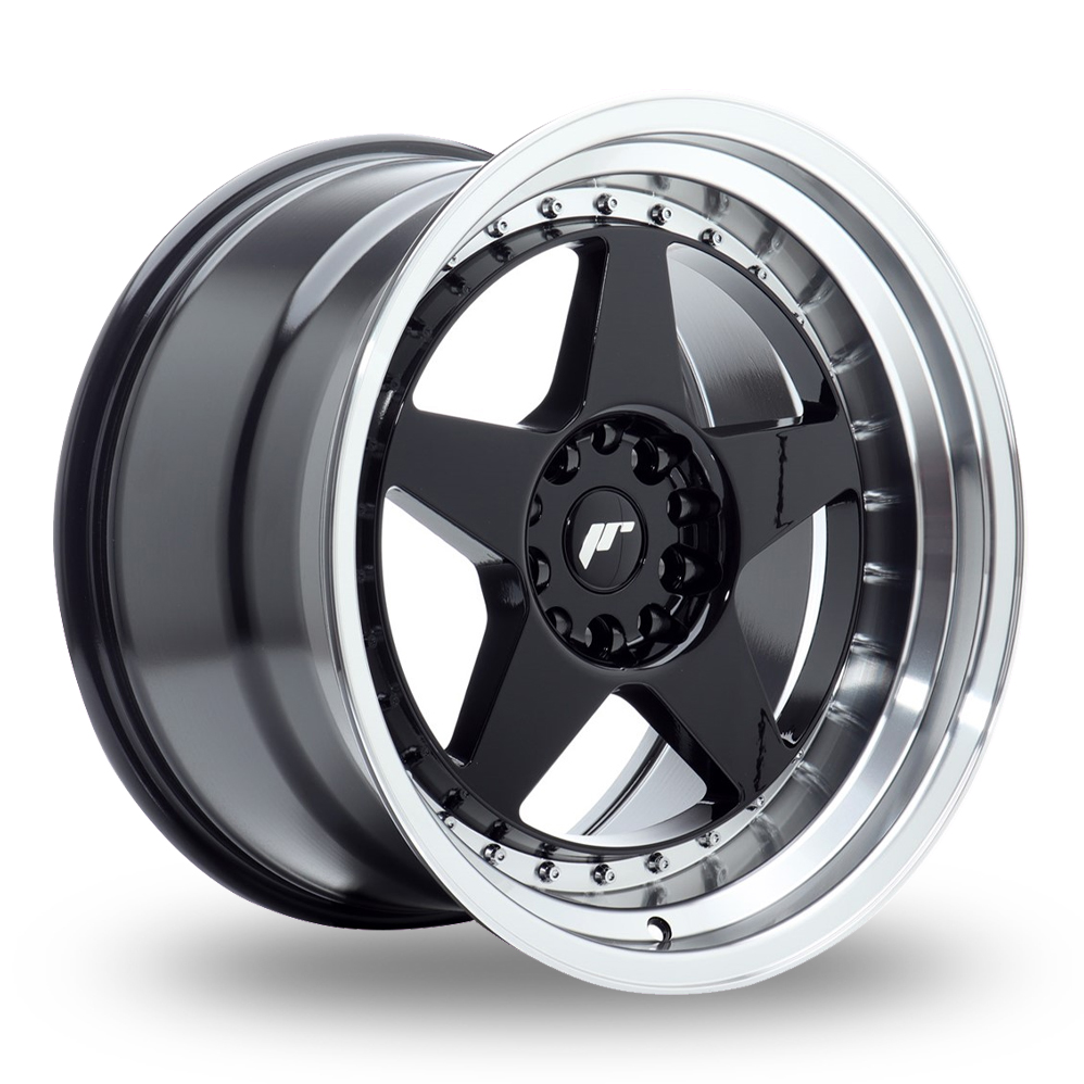 Japan Racing JR6 (10.5x18) Gloss Black Machined Lip Alloy Wheels