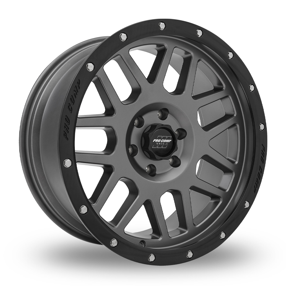 Pro Comp Alloys PA40 Vertigo (USA Warehouse) Matt Grey Black Ring Alloy Wheels