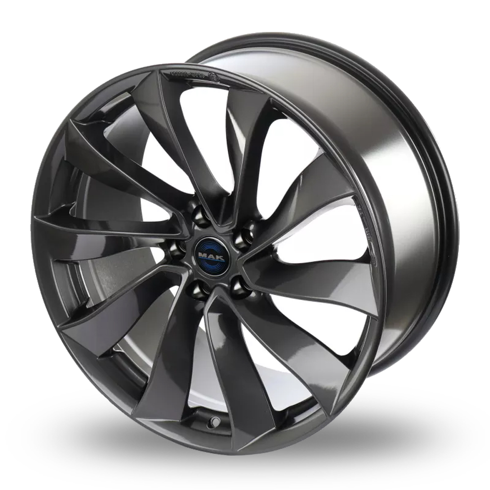 18" MAK Solar Gloss Gunmetal Metallic Alloy Wheels