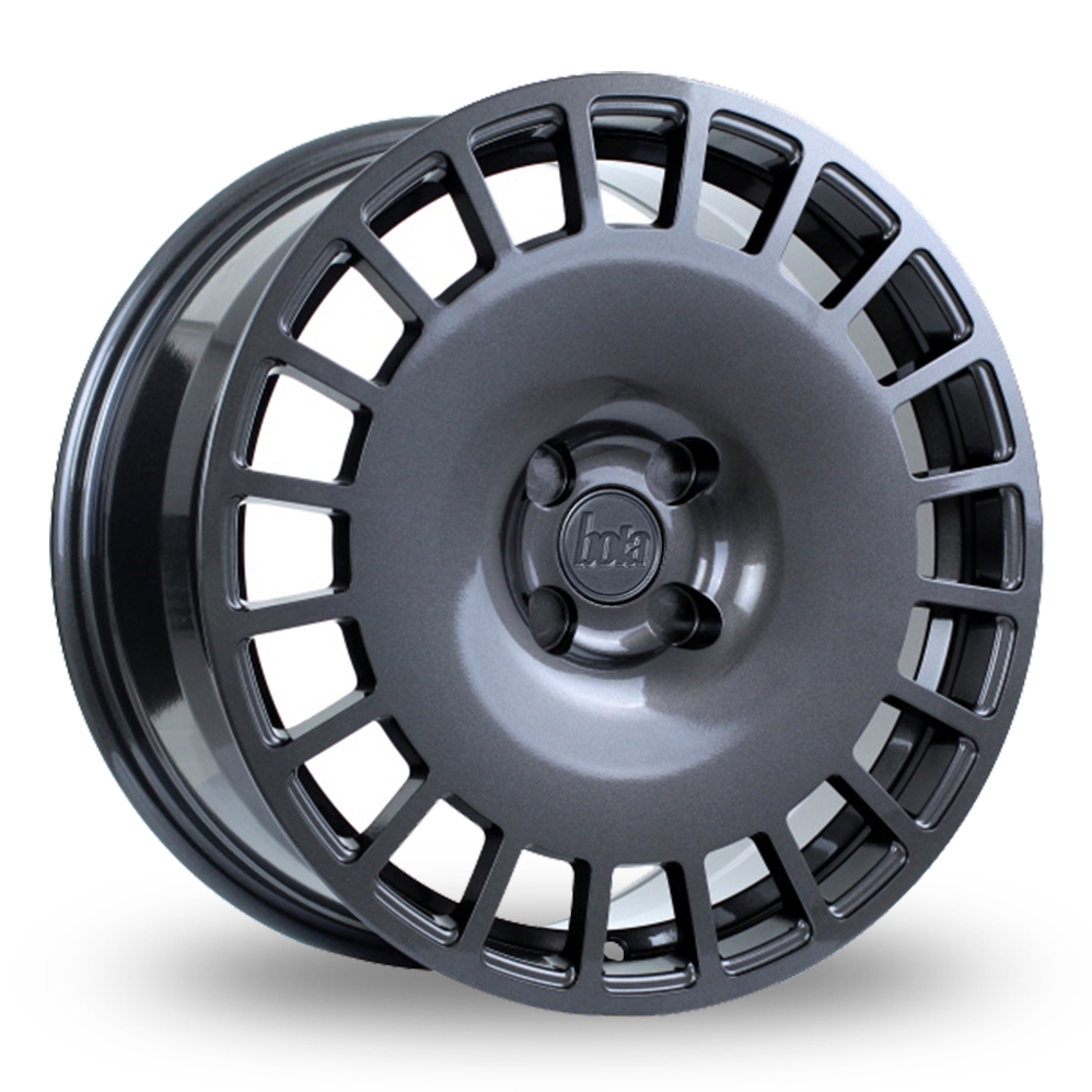 8x17 4x100 ET30-45 Bola B12 (Gloss Gunmetal) (76.0cb) (690kg Load) (9.7kg Weight) (TW) Alloy Wheels