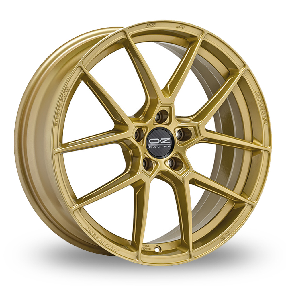 8x19 5x112 ET45 OZ Racing Estrema GT HLT (Race Gold) (75.0cb) (L Ring) (720kg Load) (IT) Alloy Wheels