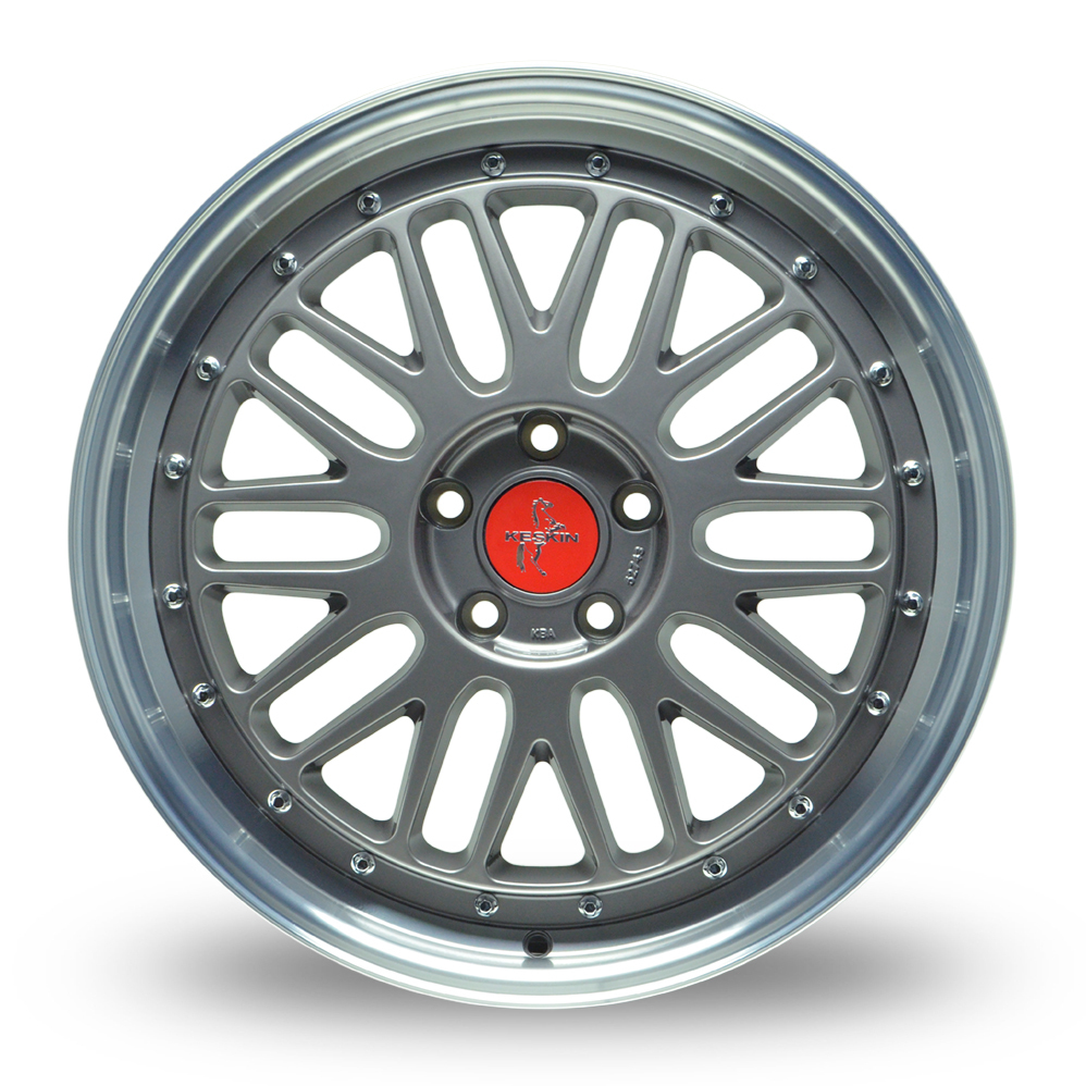 20" Keskin Tuning KT22 Titan Grey Polished Lip Alloy Wheels
