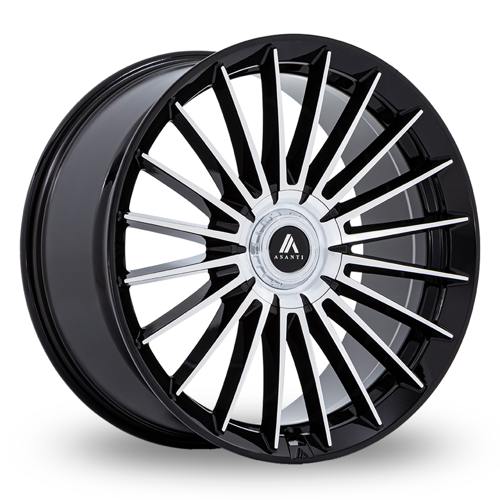 Asanti Black AB048 Viceroy (USA Warehouse) Gloss Black With Machined Face Alloy Wheels