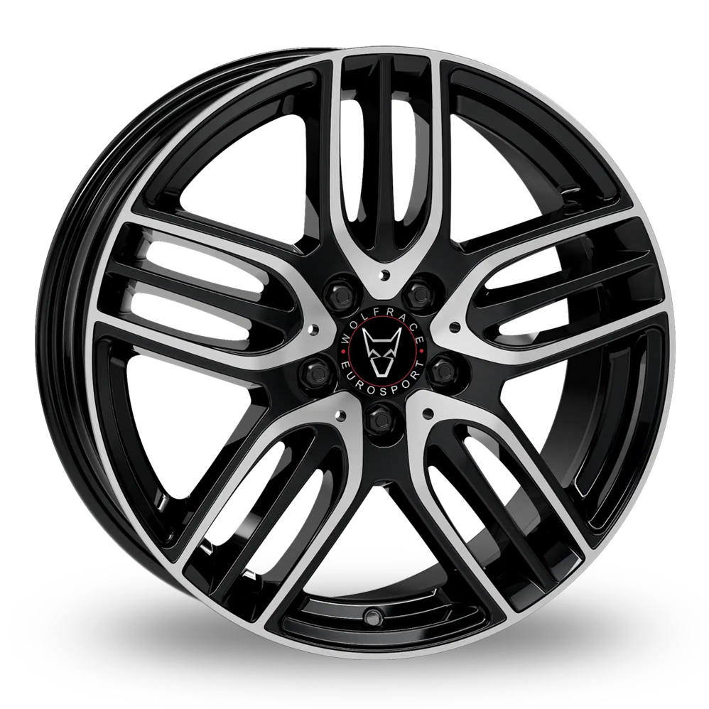 Wolfrace Eurosport TUV M14 Gloss Black Polished Alloy Wheels