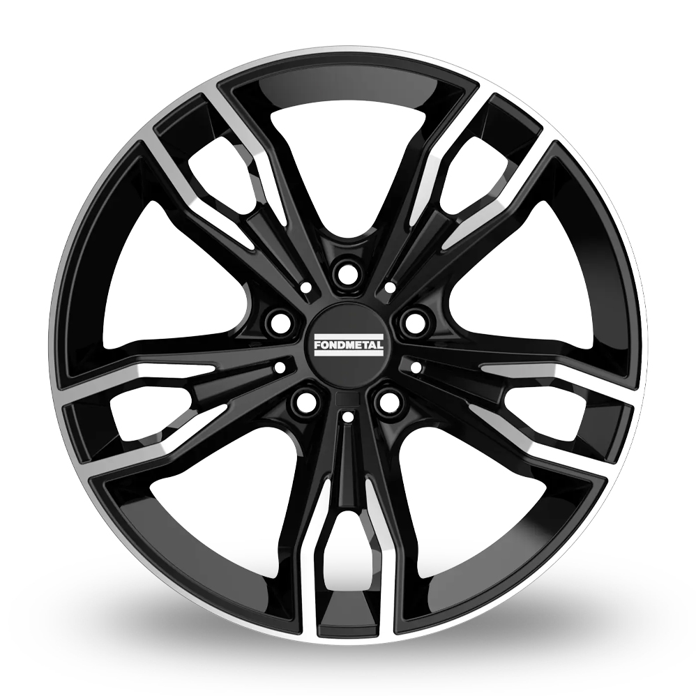 20" Fondmetal Alke Gloss Black Machined Alloy Wheels