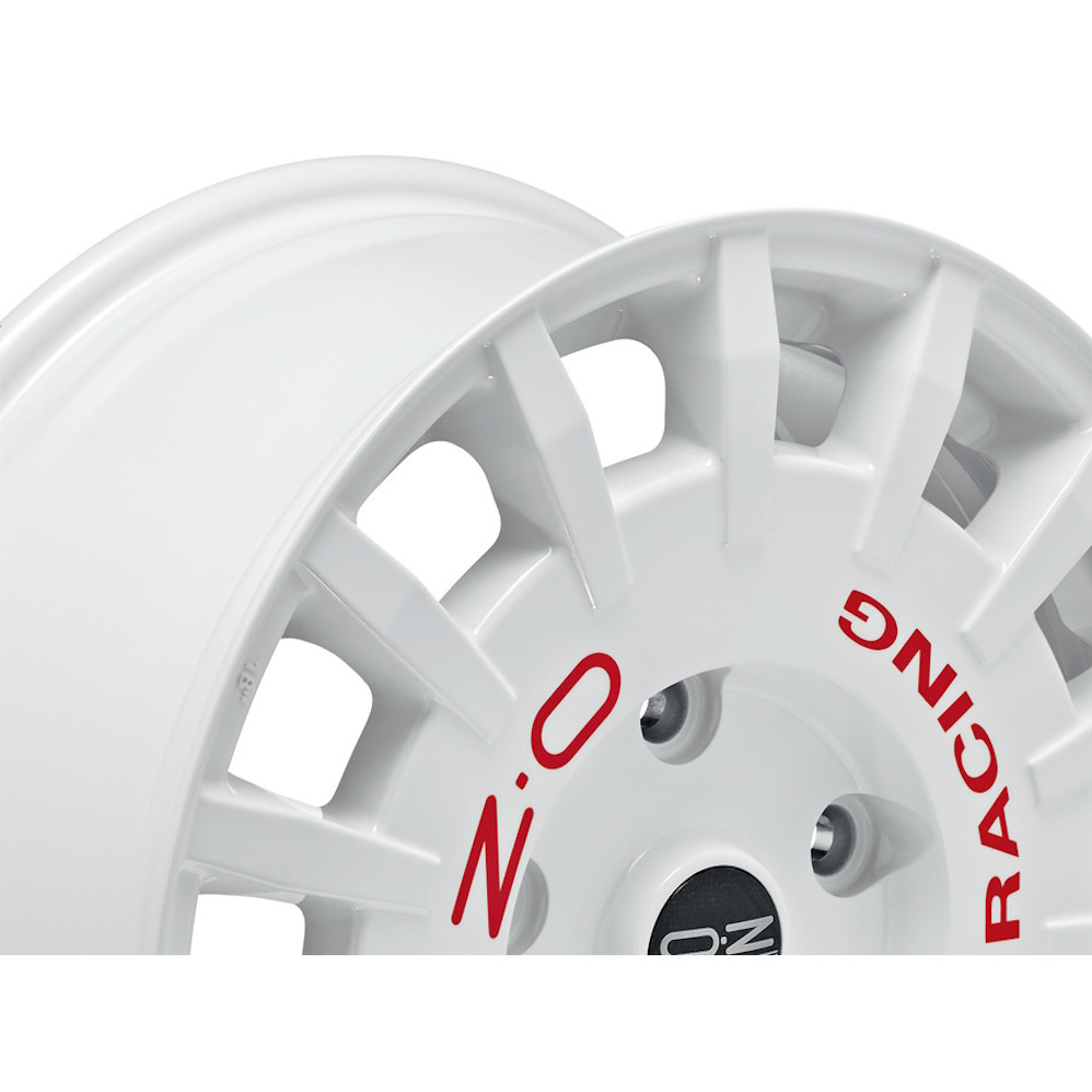 18" OZ Racing Rally Racing VAN Race White Red Lettering Alloy Wheels