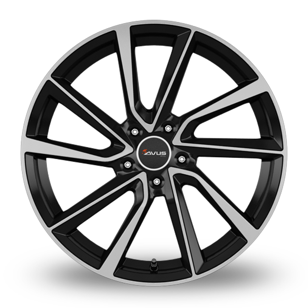20" Avus Racing AC-518 Black Polished Alloy Wheels