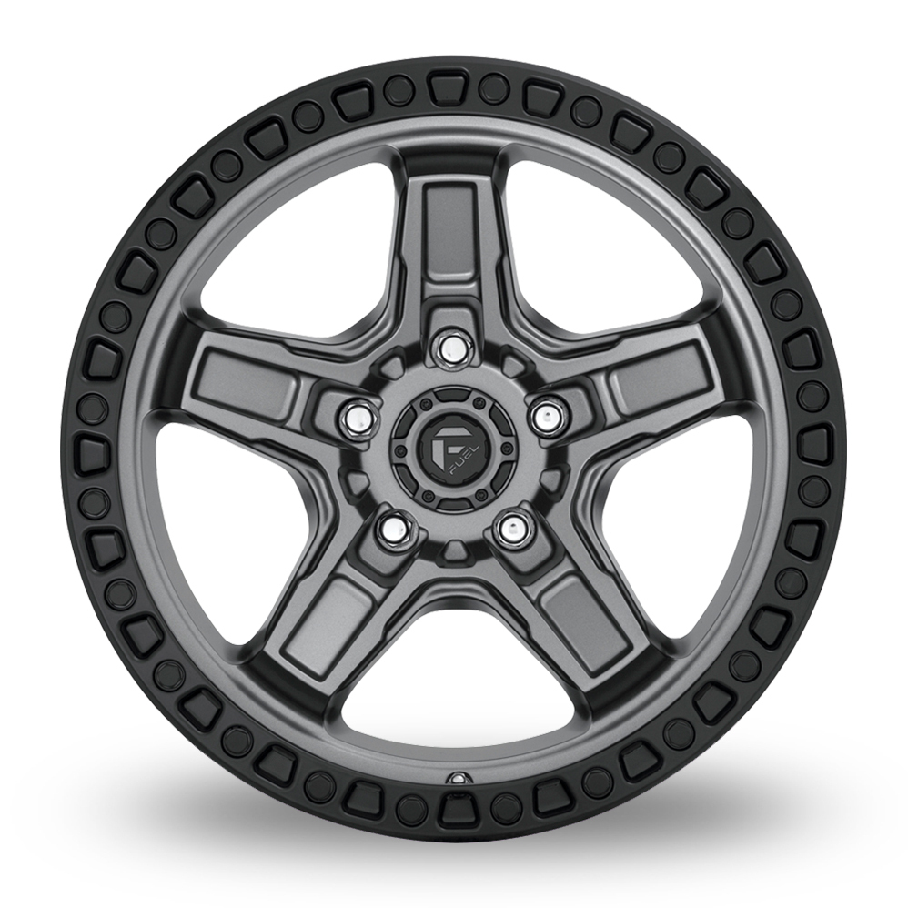 17" Fuel Off-Road D698 Kicker Matt Gunmetal Black Bead Ring Alloy Wheels
