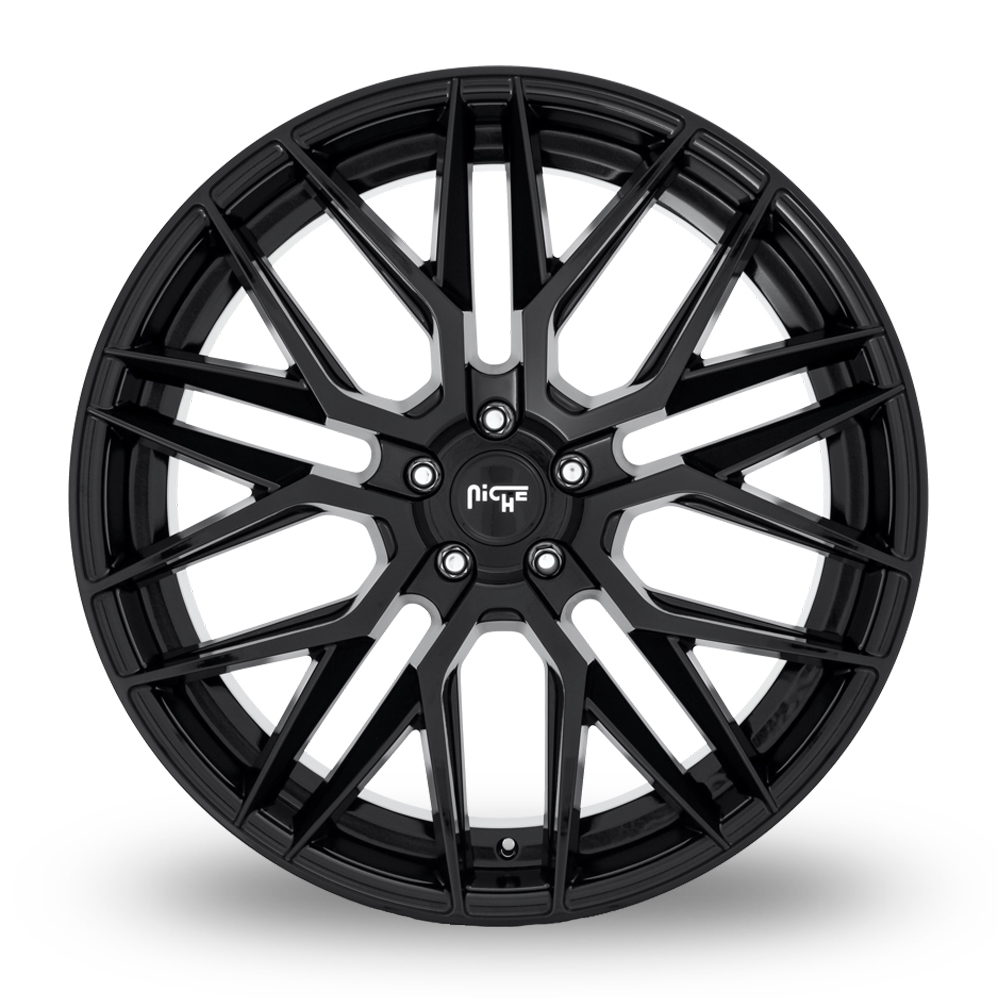 22" Niche M224 Gamma (USA Warehouse) Gloss Black Alloy Wheels
