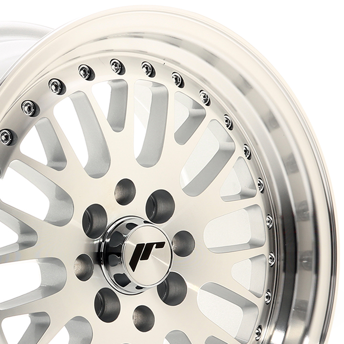 15" Japan Racing JR10 (7x15) Silver Machined Face Alloy Wheels