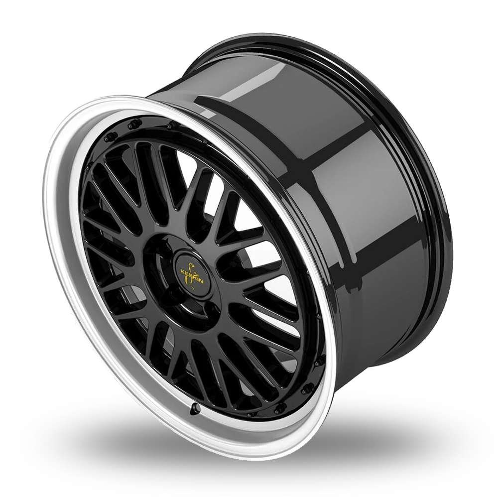 19" Keskin Tuning KT22 Black Polished Lip Alloy Wheels