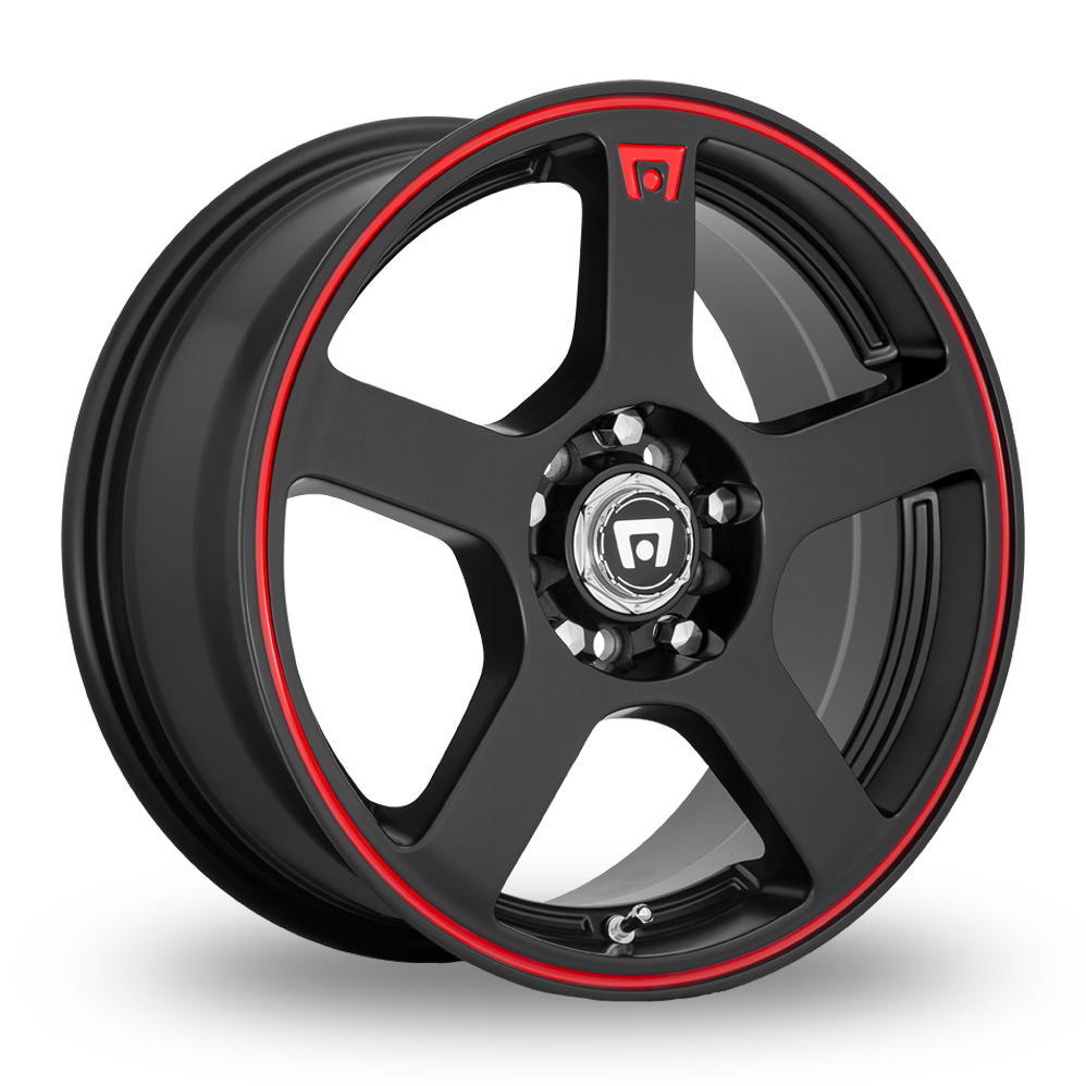 8x18 5x112x114.3 ET45 Motegi Racing MR116 FS5 (USA Warehouse) (Matte Black W Red Stripe) (72.6cb) (717kg Load) (12.2kg Weight) Alloy Wheels