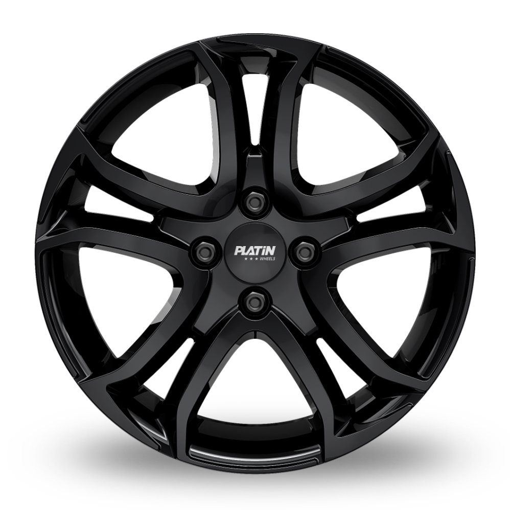 15" Platin P 126 Gloss Black Alloy Wheels