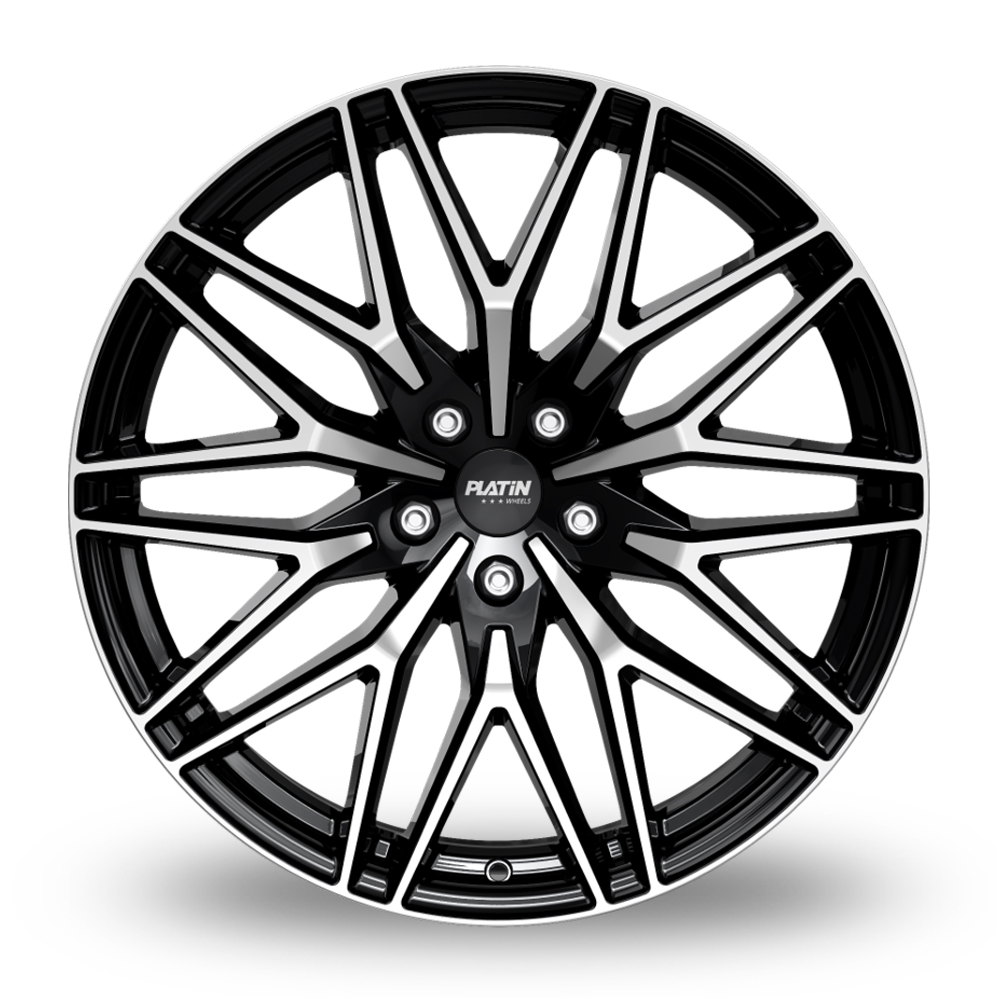 18" Platin P 123 Black Polished Alloy Wheels