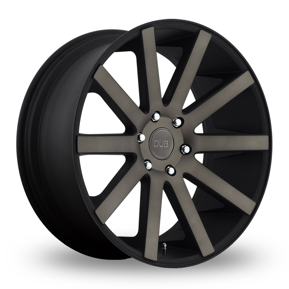 DUB S121 Shot Calla (USA Warehouse) Matt Black Double Dark Tint Alloy Wheels