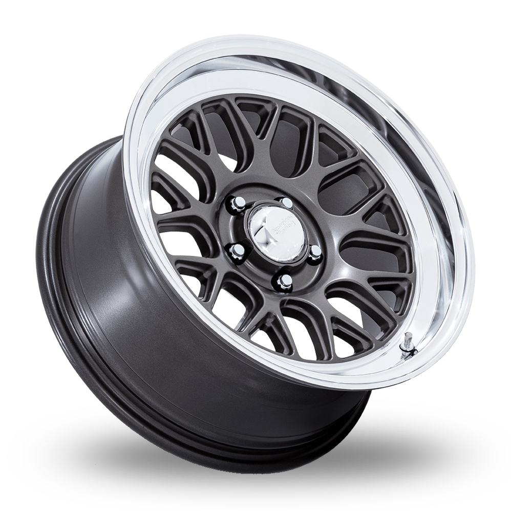 20" American Racing Vintage VN516 G-Force Matte Anthracite With Diamond Cut Lip Alloy Wheels