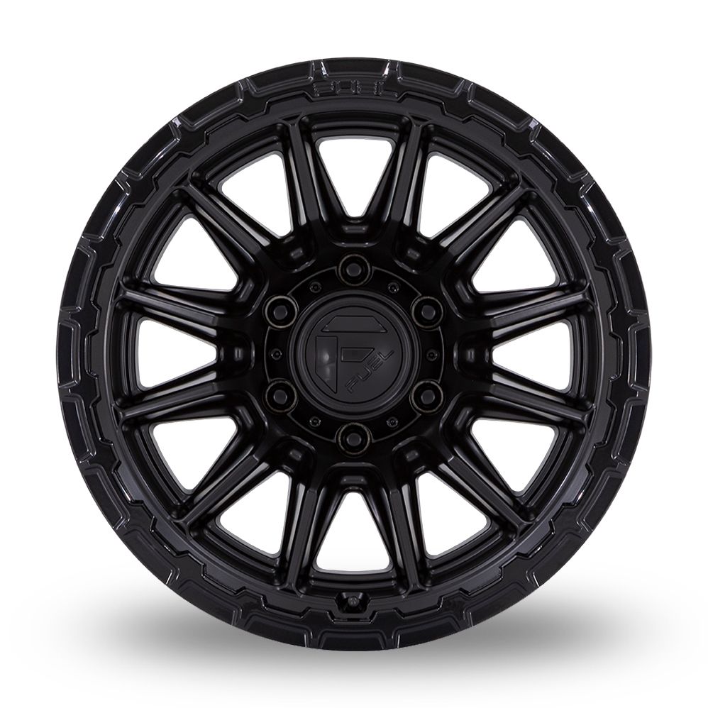20" Fuel Off-Road FC866 Piston (USA Warehouse) Blackout With Gloss Black Lip Alloy Wheels