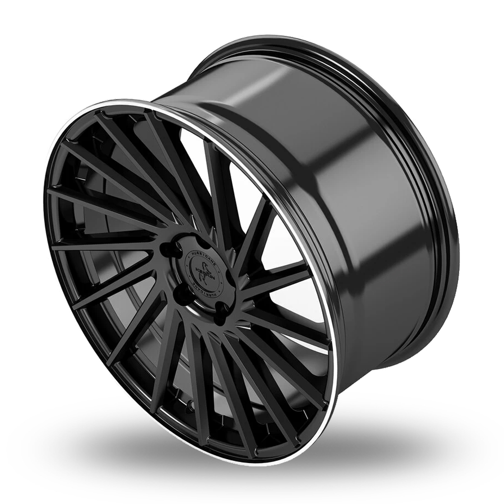 18" Keskin Tuning KT17 Black Polished Lip Alloy Wheels