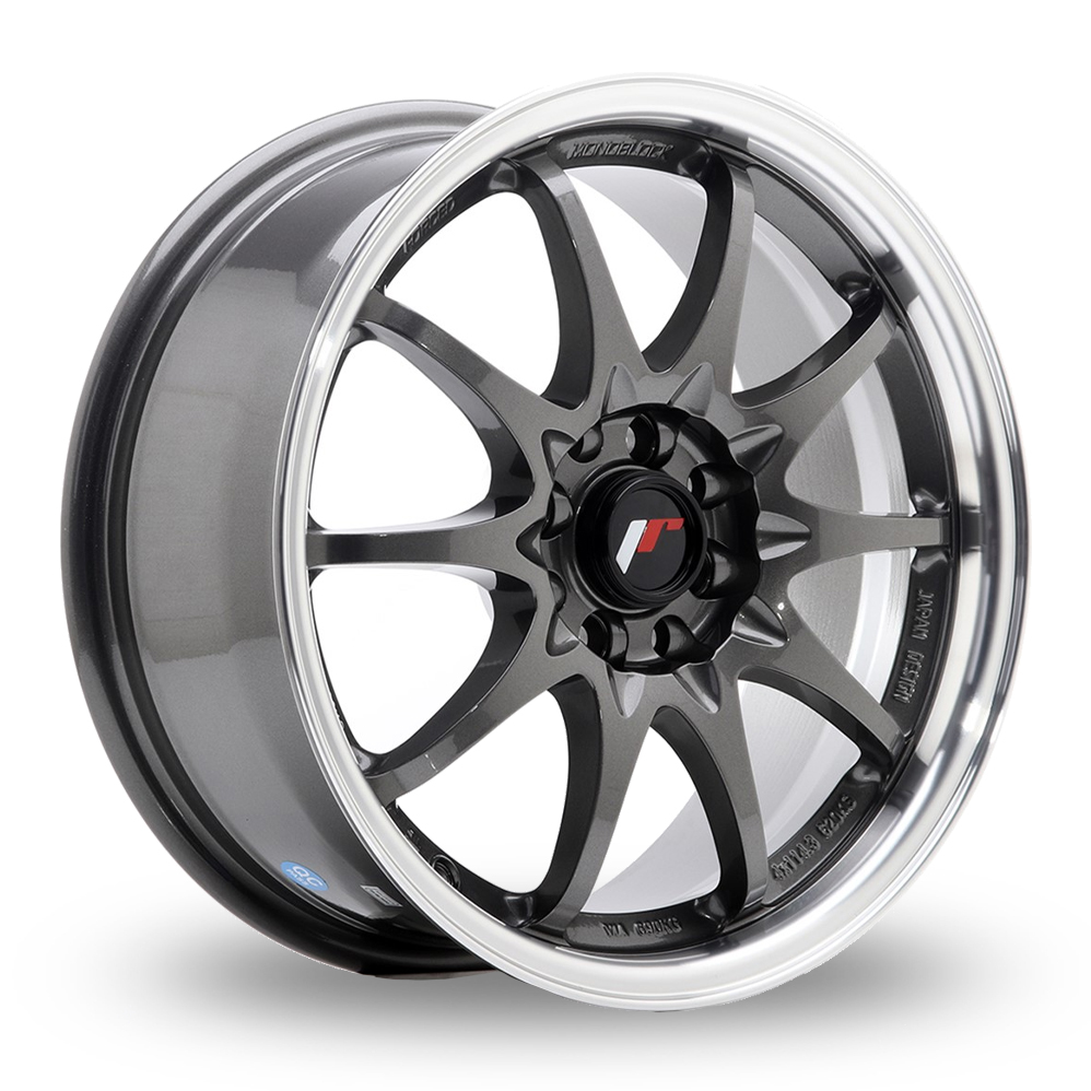 Japan Racing JR5 (7x16) Gunmetal Machined Lip Alloy Wheels