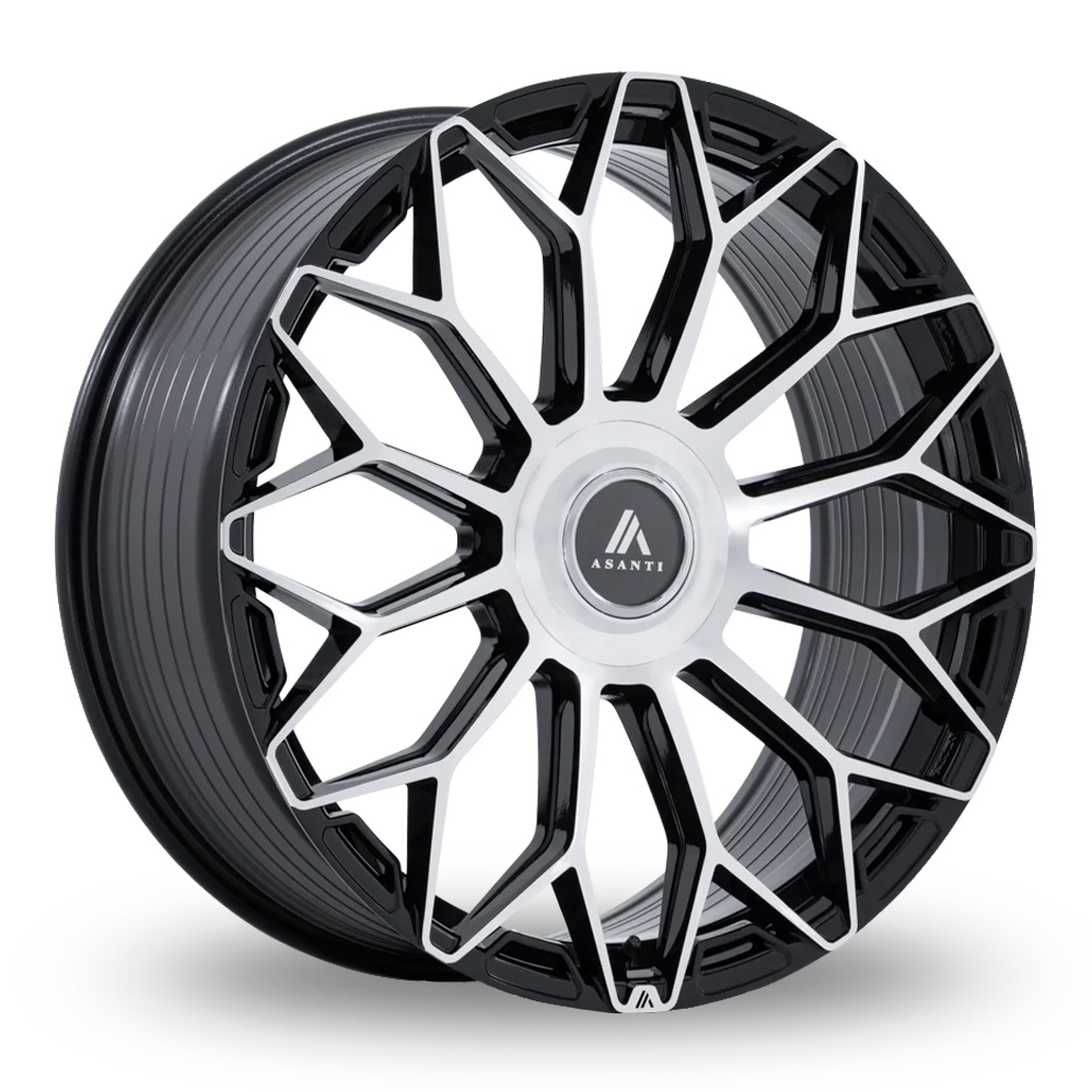 Asanti Black AB051 Envoy (USA Warehouse) Gloss Black Machined Alloy Wheels